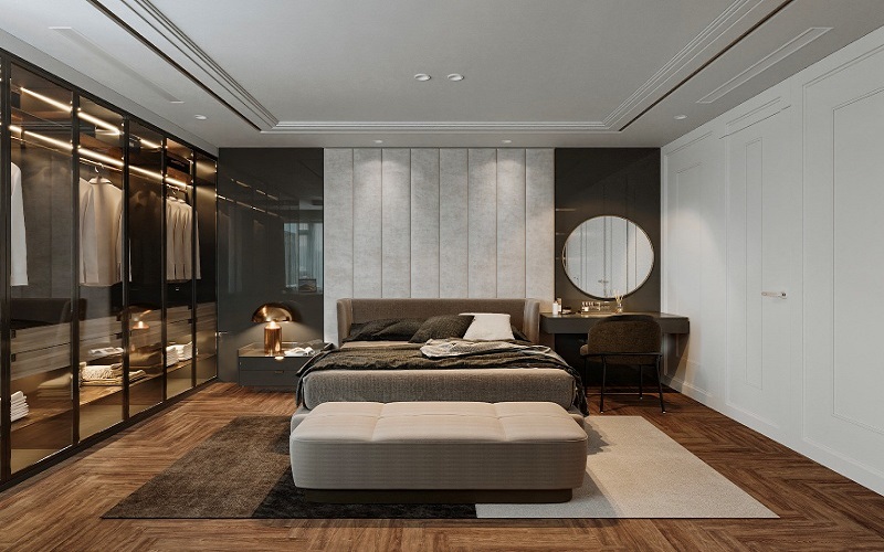 thiết kế nội thất phòng ngủ phong cách sang trọng